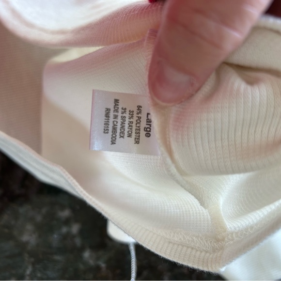 NWT Poof New York cropped short sleeve deep v neck collared shirt. Ribbed. Y2K - Picture 10 of 13